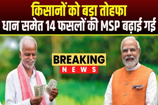 किसानों को बड़ा तोहफा, धान सहित इन 14 फसलों की एमएसपी में बंपर बढ़ोतरी